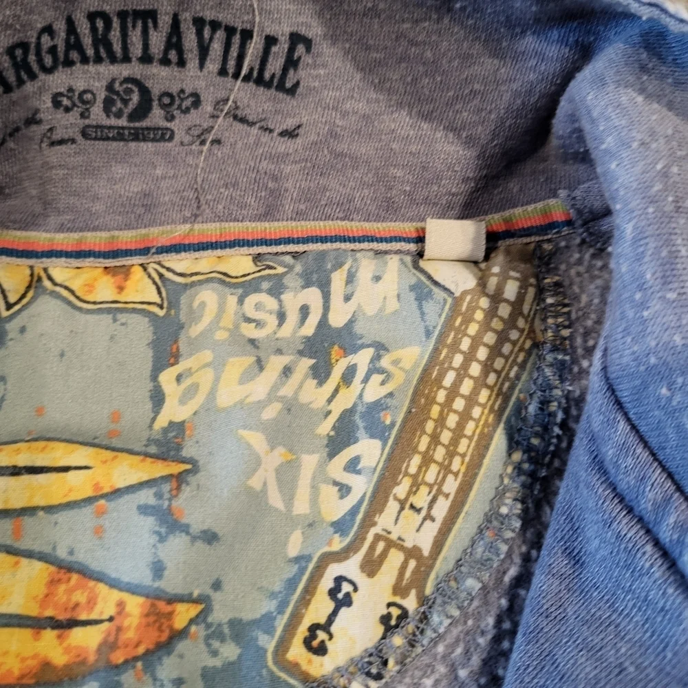 Margaritaville Casual Quarter Zip Pullover Lightweight Sweatshirt Mens Medium